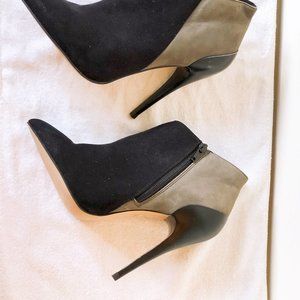 ALDO Lady's Navy Grey Suede Ankle Heels